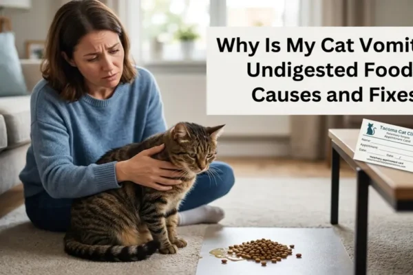 cat vomiting undigested food
